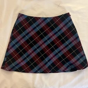 Zara dark blue plaid skirt